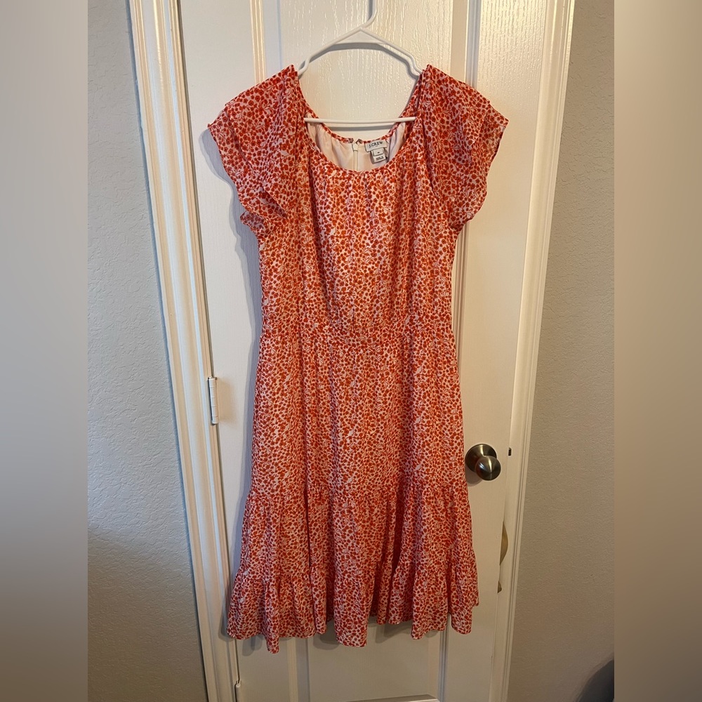 J Crew Floral Tiered Summer Midi Dress Size 10